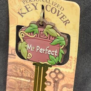 Mr. Perfect Personalized Key Cover with Leaf Design